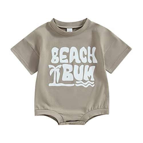 Twopumpkin Baby Bubble Romper Boy Girl Oversized Farm Onesie Retro Rompers Short Sleeve Shirts Summer Clothes Cute Outfits