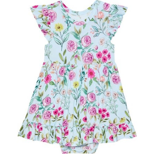 Tasha Short Sleeve Skirted Bodysuit, 0-3M