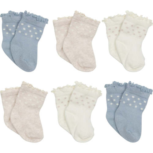 0-3M, 6-Pack Baby Girls Girl Retro Floral Wiggle Proof® Socks – Gerber Childrenswear