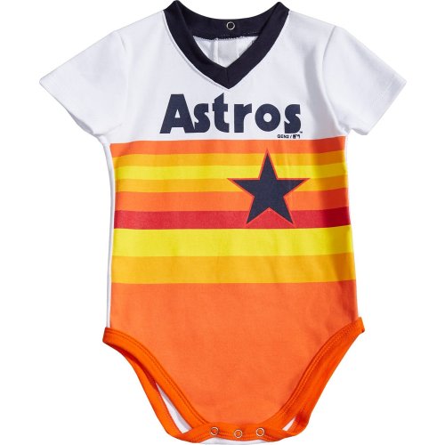 Majestic Infants' Houston Astros Cooperstown Jersey Short Sleeve Onesie