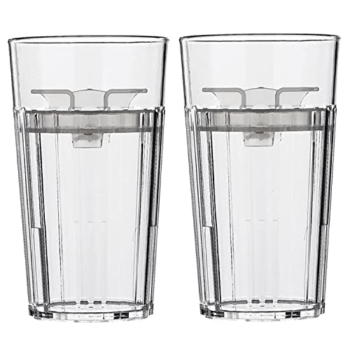 Reflo Smart Cup (Clear 2-Pack) Open Training Cup, Toddler Cup, No Suction 6oz, 360 Control-Flow, USA MADE Premium High-Impact Plastic