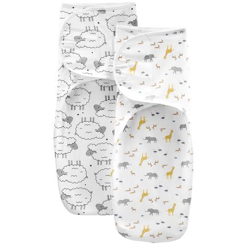 Simple Joys by Carter's Unisex Babies' Cotton Swaddle Blankets, Multipacks