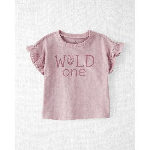 Baby Organic Cotton Wild One Ruffle Tee - Little Planet | Carter's
