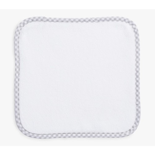 Gingham Baby Hooded Towel & Washcloths Set - Set of 3 - Gray