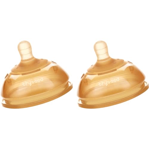 Thyseed Natural Series Nipple, Wide-Neck, Extra Slow Flow, 0-3 Month,2 Pack