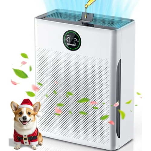 Nefoso Air Purifier, HEPA Air Purifier for Home Large Room 1500 Sq. ft, Real Time PM2.5, Pet Mode Auto Mode, Child Lock for Pet Dander, Dust, Pollen and Smoke