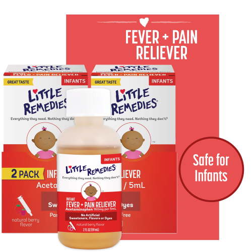 Little Remedies Infant Fever and Pain Reliever with Acetaminophen 2 fl oz 2 Pack