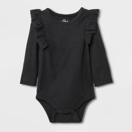 Baby Girls' Ruffle Bodysuit - Cat & Jack™ Pink 0-3m