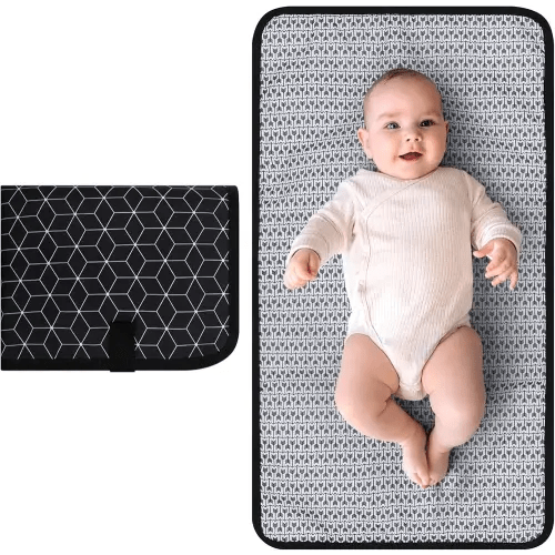Accmor Portable Diaper Changing Pad, Waterproof Baby Changing Mat, Foldable Portable Travel Changing Pads for Baby, Black