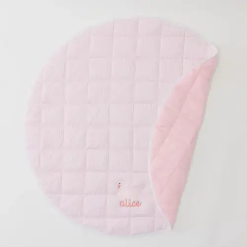 Tummy Time Mat - Light Pink Stripe