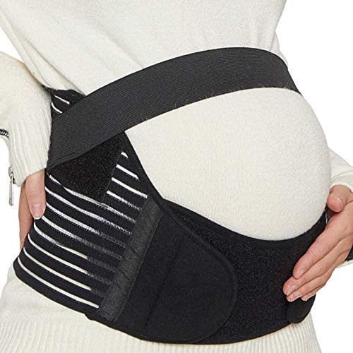 NeoTech Care Pregnancy Support Maternity Belt, Waist/Back/Abdomen Band, Belly Brace, Black, Size XXL