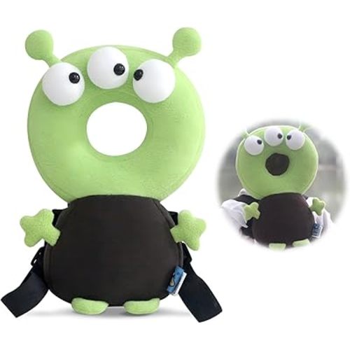 Baby Head Protector,Adjustable Baby Head Protection Backpack (Green Weirdo)