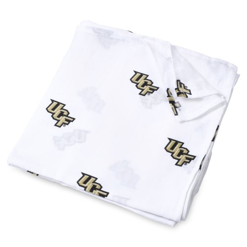 UCF Knights Infant 47'' x 47'' Muslin Swaddle Blanket - White