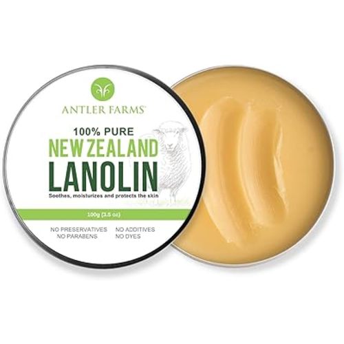 Antler Farms - 100% Pure New Zealand Lanolin, 100g, Skin Moisturizer and Protectant, Refined USP Grade Balm