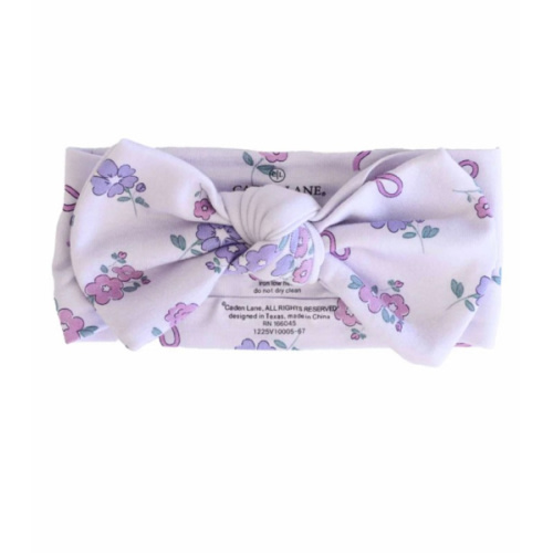 Ribbon & Roses Knit Large Bow Headwrap | Purple