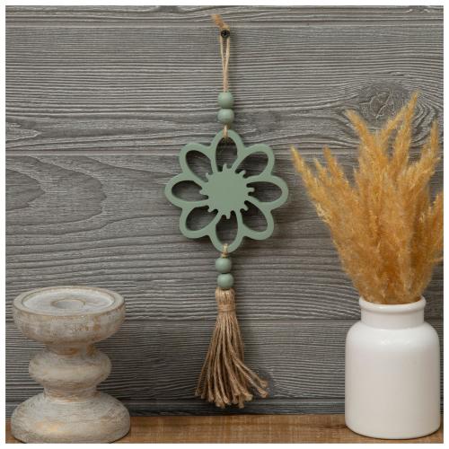 Sage Flower Wood Wall Decor