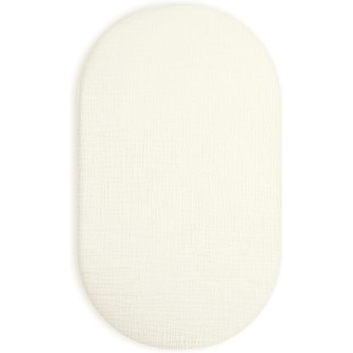 Bassinet Sheet for Baby Boy and Girl, Universal Fit for Rectangle, Oval, Hourglass Bassinet Mattress, Moses Basket Sheets (Cream)