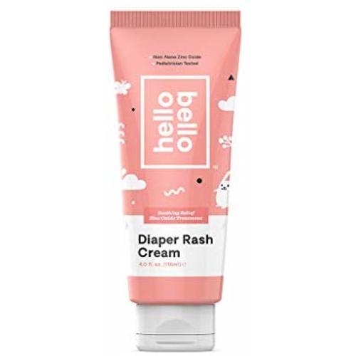 Hello Bello Diaper Rash Cream, Vegan Cruelty-Free Non-Nano Zinc Oxide, 4 fl. oz