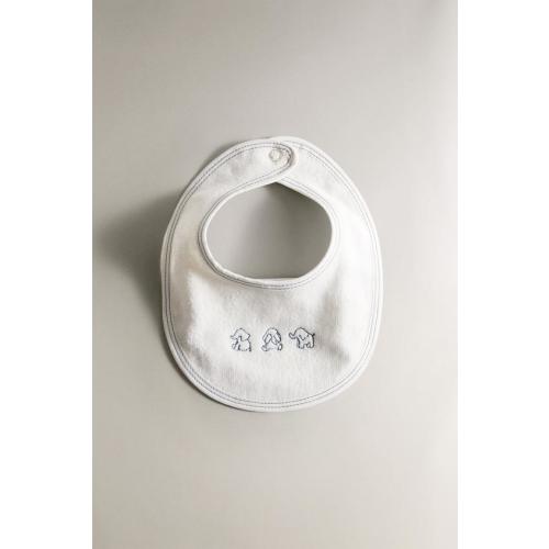 CHILDREN'S VELOUR ELEPHANT BABY BIB