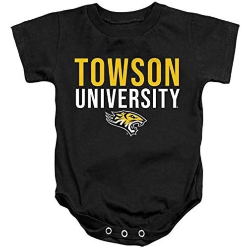 Towson University Official Stacked Unisex Infant Snap Suit for Baby
