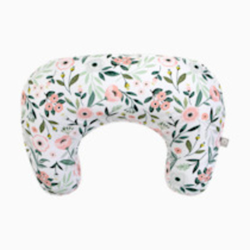 Boppy Nursing Pillow - Ergonomic Bottle & Breastfeeding Pillow with High, Firm, Large Area, Water-Repellent Cushion with Washable Cover; Baby Safety Alliance Verified - Pink Garden Flowers