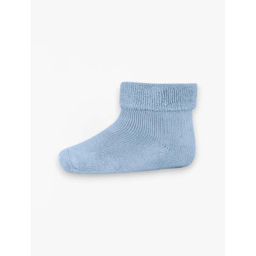 Cotton Terry Baby Socks in Dusty Blue