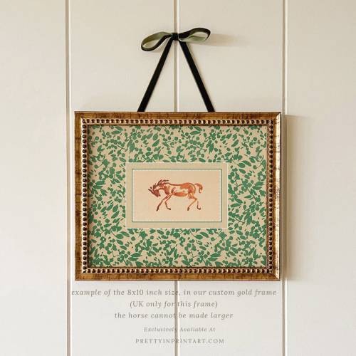 Horse Art Print, Vintage / Nursery | Unframed, 10x8