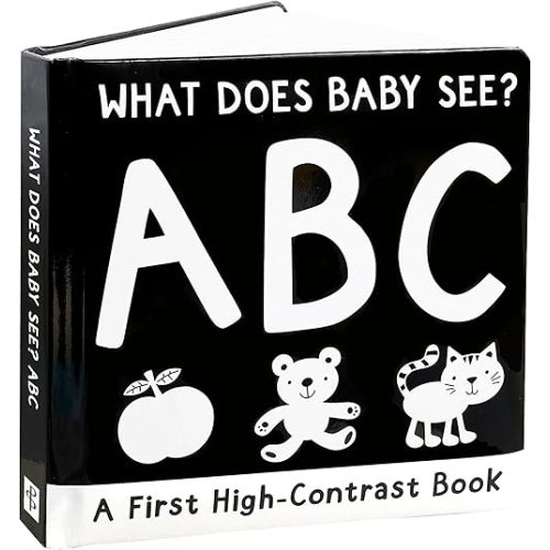 What Does Baby See? ABCs: A First High-Contrast Board Book Board book – December 25, 2024