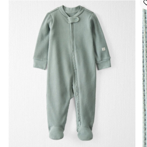 Baby Organic Cotton Waffle Knit Sleep & Play Pajamas