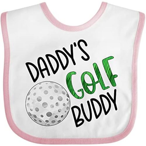 inktastic Daddy's Golf Buddy with Golf Ball Baby Bib