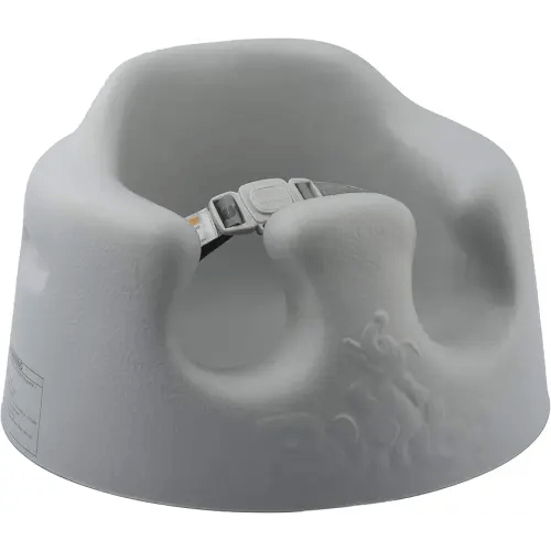 Bumbo Baby Floor Seat, Portable Infant Sit Up Activity and Eating Chair Baby Infant Soft Foam Comfortable Floor Seat with 3 Point Adjustable Harness, Cool Grey