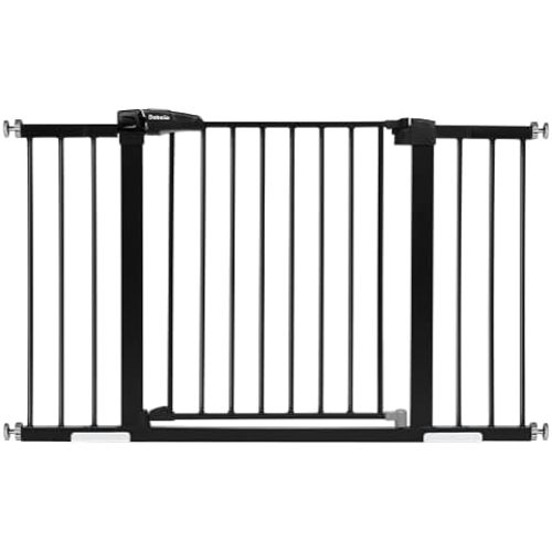 KidCo G2001 Safeway - Top of Stairs Quick Release Baby Gate (Black)
