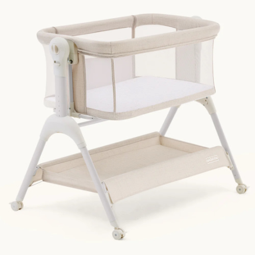 HARPPA Cuddly Sway | 3-in-1 Rocking Baby Bassinet & Bedside Sleeper with Anti-Reflux Mattress for Newborns | Attaches to Bed, Adjustable Height, Tool-Free Setup, Portable Wheels, CPSC Certified, Gentle Rocking Motion | Ideal for Infants, Safe Co-Sleeping