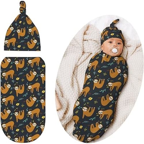 Swaddle Blanket for Baby, Soft Sleeping Bag, Swaddling Sack for Newborn Unisex Baby Stuff, Sloth