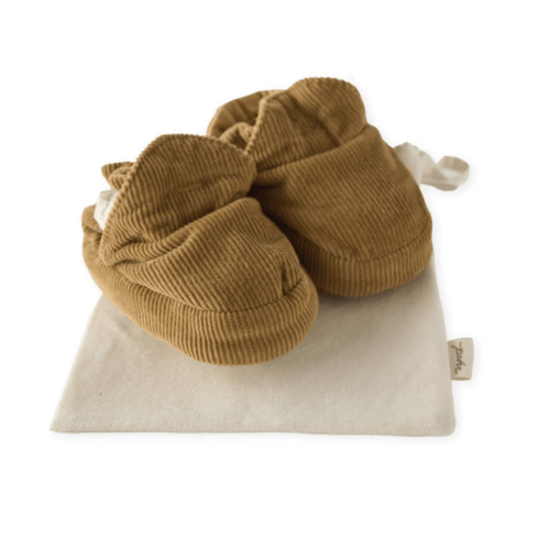 Corduroy Bootie- Ochre, 6-12 Months
