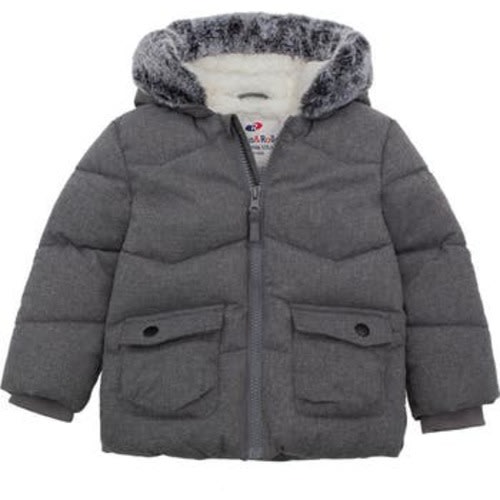 Cozy Fleece Lined Warm Winter Coat with Hood, 18-24M