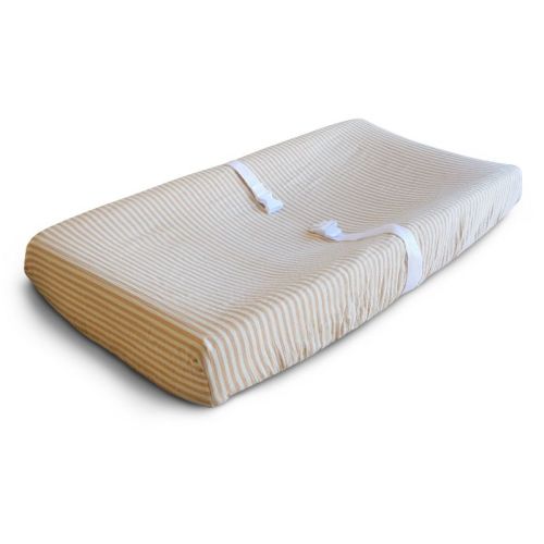 Extra Soft Muslin Changing Pad Cover Natural Stripe One Size