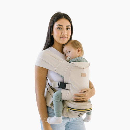 Tushbaby Hip Seat and Snug Carrier Bundle - Cream Vegan Leather, Cream Snug Carrier