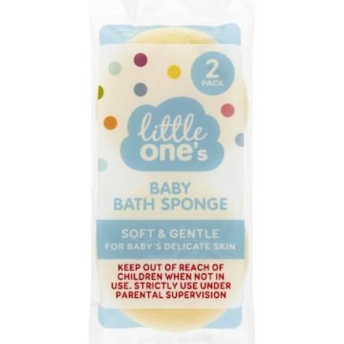 Little One's Baby Bath Sponge 2 pack | Woolworths