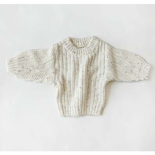 Baby Cotton Chunky Knit Sweater – Olive and Cradle