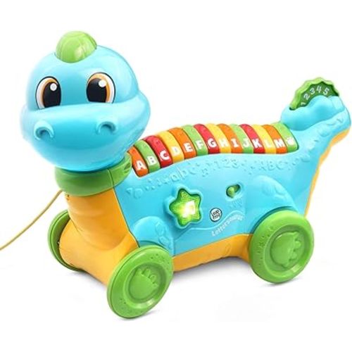 LeapFrog Lettersaurus Alphabet Pull Toy, Teal