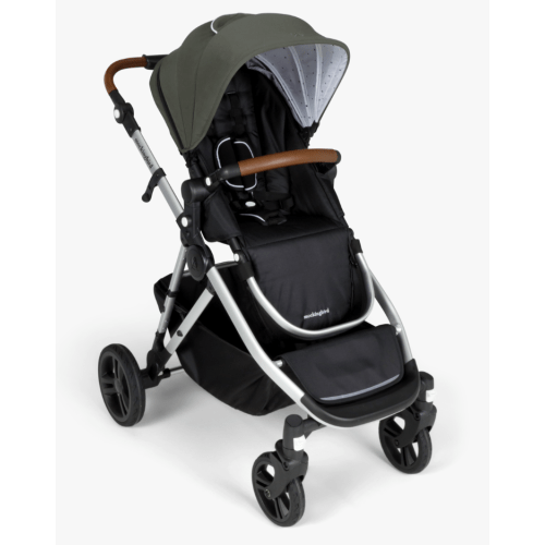 Mockingbird Single-to-Double Stroller | Forest, Night Stars, Silver with Penny Leather