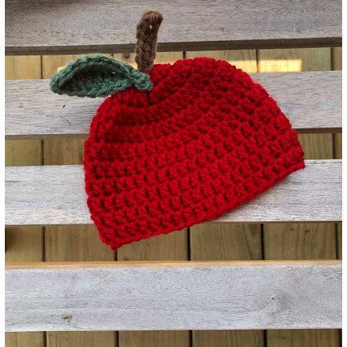 Red Delicious Baby Apple Fall Hat/ Photo Prop