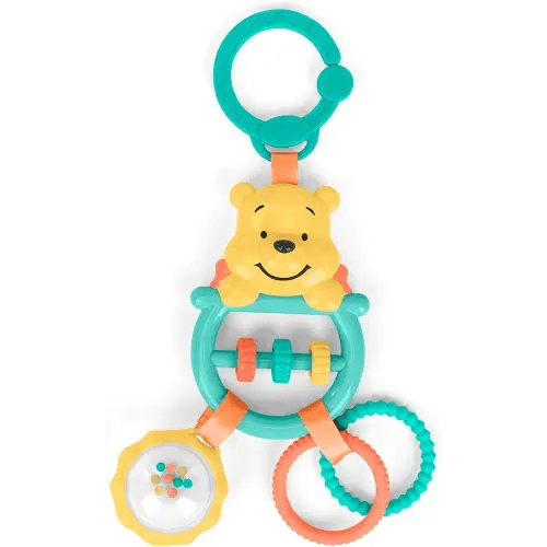Disney Baby Winnie The Pooh Busy Bear Activity Toy by Bright Starts, Unisex Stroller Toy, Newborns & Up