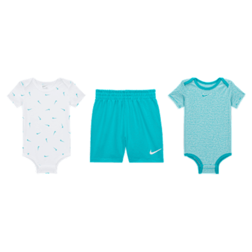 Nike Essentials Baby (12-24M) 3-Piece Striped Swooshfetti Set