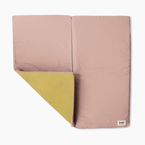 Toki Mats Standard Padded Play Mat - Pink Quartz/Sunshine Yellow, Non-Organic Insert