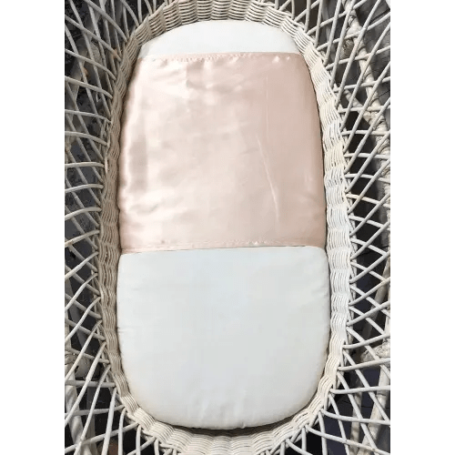 13 x 30 inch Mulberry Silk Slip for Bassinet/Crib, Gold, Washable