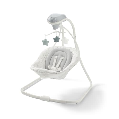 Graco Simple Sway Portable Baby Swing for Infants, Newborn Swing with 15 Songs and Sounds, Great Gift for New Parents, Baby Registry Must Have