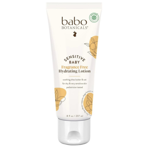 BABO Botanicals Sensitive Baby Fragrance-Free Daily Hydrating Baby Lotion - Shea Butter & Jojoba Oil - for Body & face - for Babies, Kids & Adults with Sensitive Skin - EWG Verified - Vegan