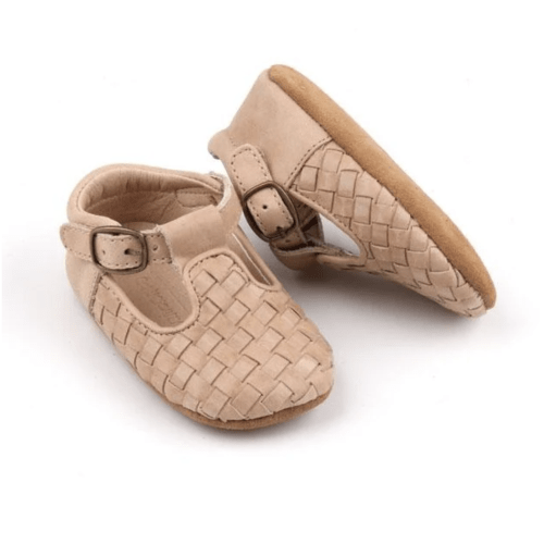 Consciously Baby 'Stone' Leather Baby Shoes | Soft Sole – Consciously Baby
